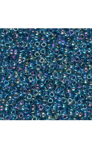 Miyuki rocailles Perlen 11/0 - Blue lined aqua ab 11-339